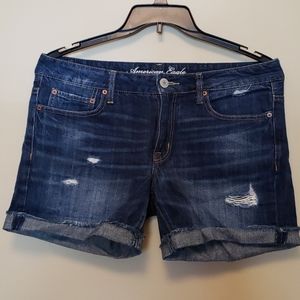 American Eagle midi denim shorts size 8